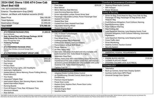 2024 GMC Sierra 1500 AT4