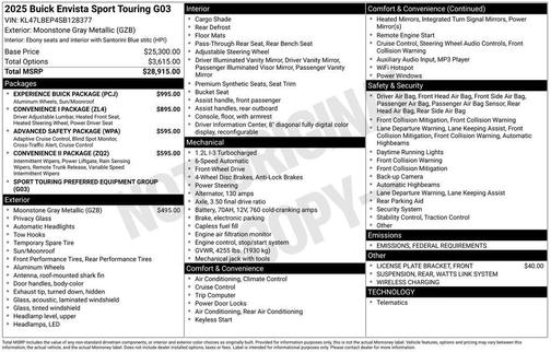 2025 Buick Envista Sport Touring