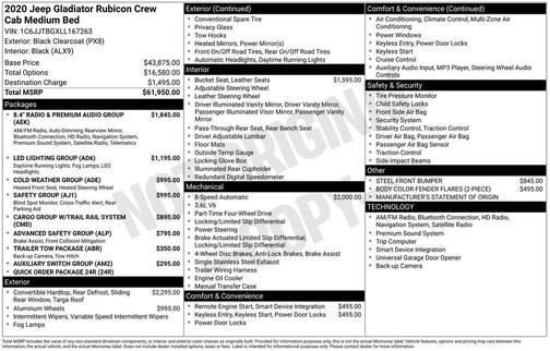 2020 Jeep Gladiator Rubicon