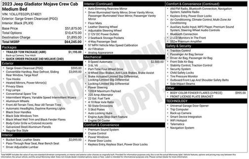 2023 Jeep Gladiator Mojave