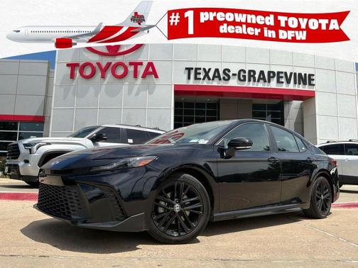 Midnight Black Metallic 2025 Toyota Camry SE