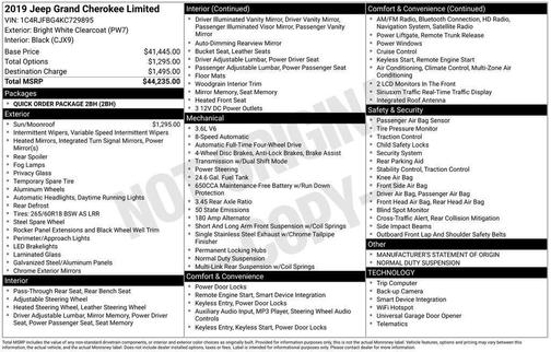 2019 Jeep Grand Cherokee Limited