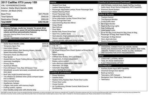 2017 Cadillac XT5 Luxury