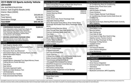 2019 BMW X3 xDrive30i
