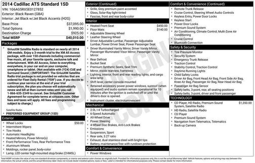 2014 Cadillac ATS 2.0L Turbo