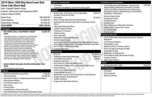 2019 RAM 1500 Big Horn