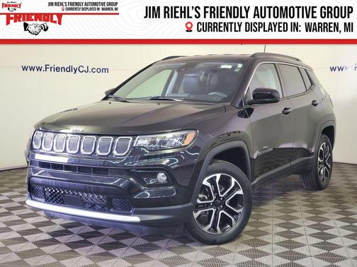 Diamond Black Crystal Pearlcoat 2022 Jeep Compass Limited