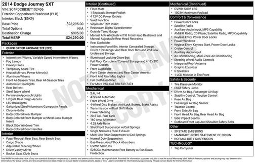 Copperhead Pearlcoat 2014 Dodge Journey SXT