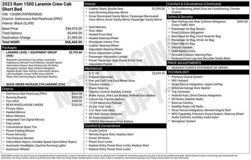 Delmonico Red Pearlcoat 2023 RAM 1500 Laramie