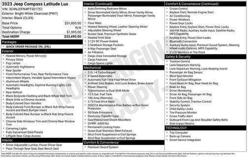 2023 Jeep Compass Latitude Lux