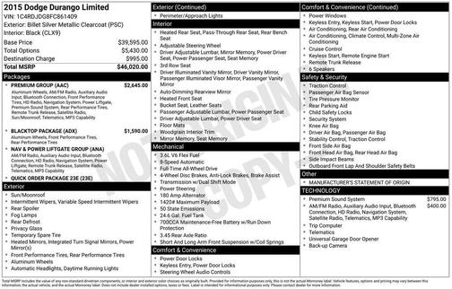 2015 Dodge Durango Limited