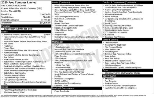 2020 Jeep Compass Limited