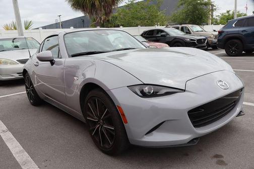 Gray Metallic 2025 Mazda MX-5 Miata RF Grand Touring