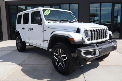 Bright White Clearcoat 2025 Jeep Wrangler 4-Door Sahara 4x4