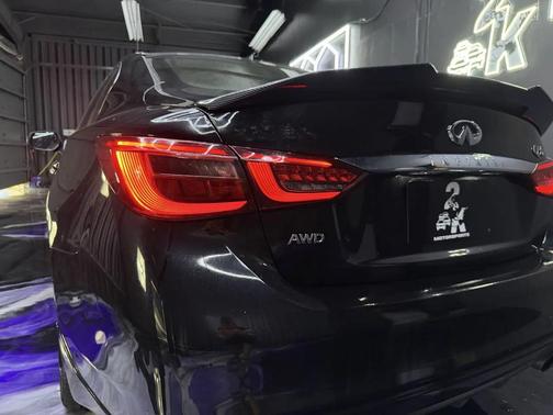 Black 2019 INFINITI Q50 3.0t LUXE