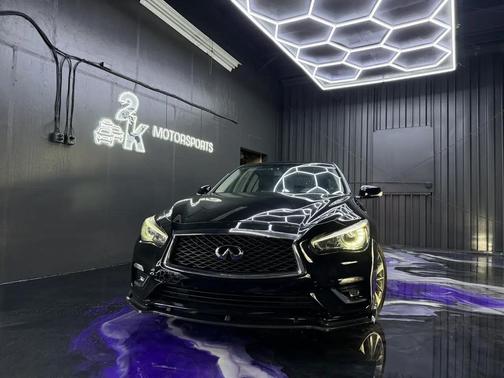 Black 2019 INFINITI Q50 3.0t LUXE