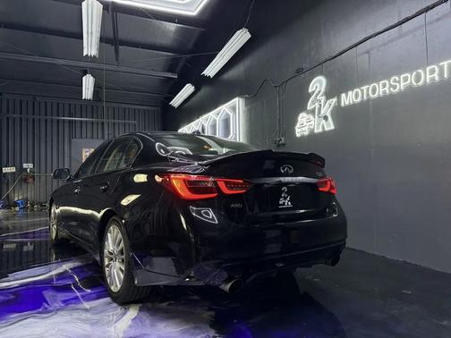 Black 2019 INFINITI Q50 3.0t LUXE