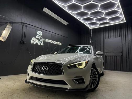 Pure White 2021 INFINITI Q50 3.0t LUXE