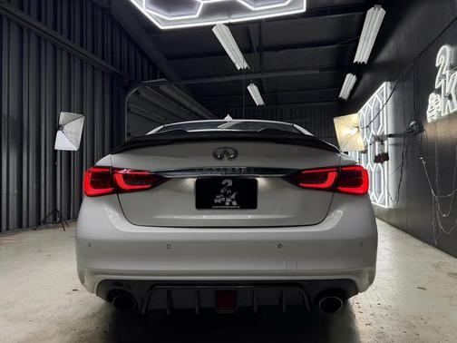 Pure White 2021 INFINITI Q50 3.0t LUXE