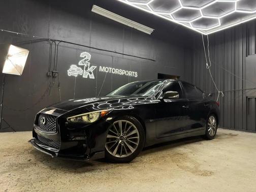 Black 2018 INFINITI Q50 3.0t LUXE