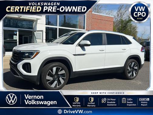 Pure White 2025 Volkswagen Atlas Cross Sport 2.0T SE w/ Technology