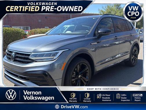 Platinum Gray Metallic 2023 Volkswagen Tiguan 2.0T SE R-Line Black
