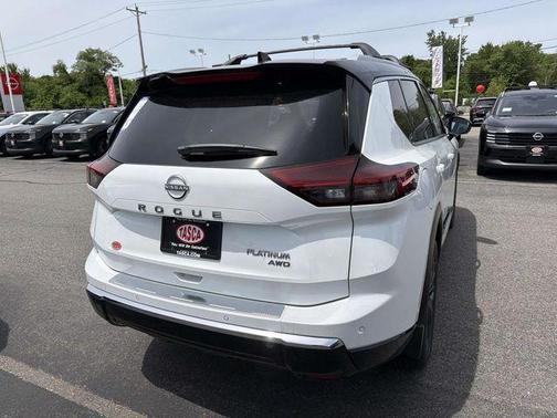 White / Black 2026 Nissan Rogue Platinum