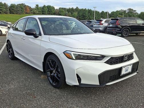 Platinum White Pearl 2026 Honda Civic Hybrid Sport