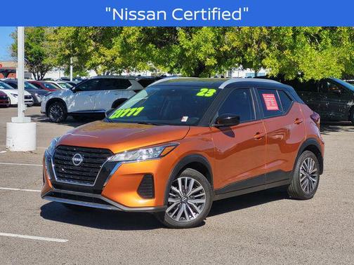 Monarch Orange Metallic/Super Black 2023 Nissan Kicks SV