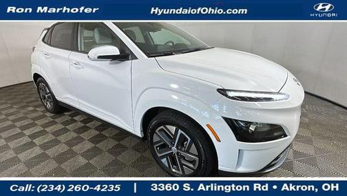 Lunar White 2023 Hyundai KONA EV SE