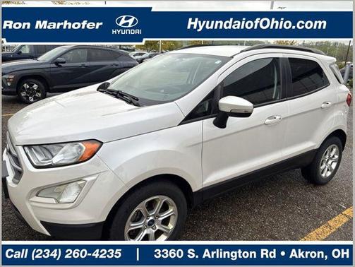 White Platinum Metallic Tri-Coat 2020 Ford EcoSport SE