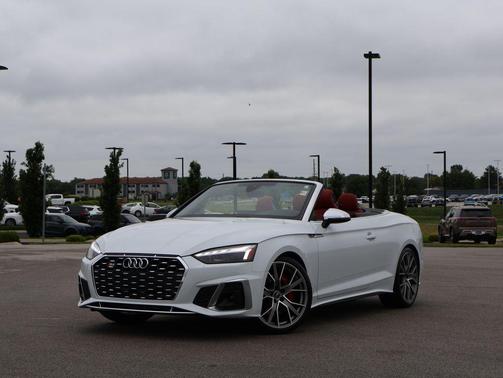 Glacier White Metallic/Black Roof 2024 Audi S5 3.0T Premium Plus