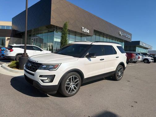 White Platinum 2017 Ford Explorer sport