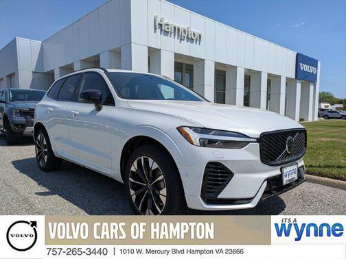 Crystal White Metallic 2026 Volvo XC60 Plug-In Hybrid Plus, T8 AWD Electric/Gasoline, Dark