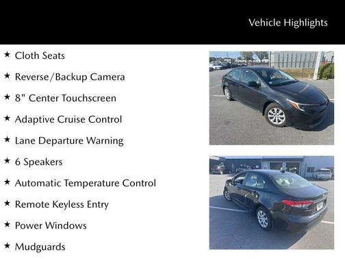 Midnight Black Metallic 2025 Toyota Corolla Hybrid LE