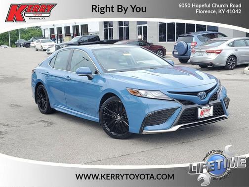 Cavalry Blue 2024 Toyota Camry Hybrid SE