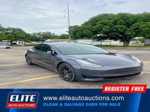 Gray 2021 Tesla Model 3 Performance