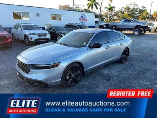 Solar Silver Metallic 2024 Honda Accord Hybrid Sport-L