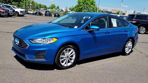 Velocity Blue Metallic 2020 Ford Fusion SE