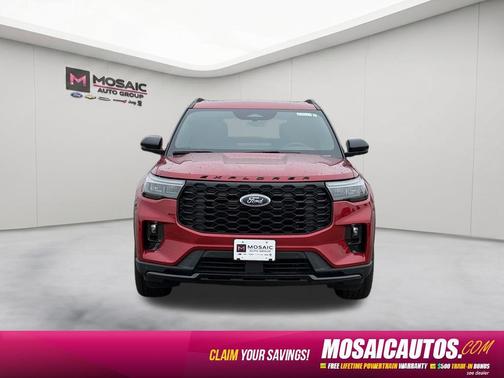 Rapid Red Metallic Tinted Clearcoat 2026 Ford Explorer ST-Line