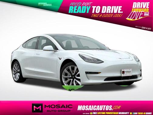 Pearl White Multi-Coat 2019 Tesla Model 3 Standard Range Plus
