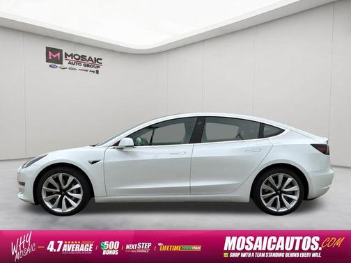 Pearl White Multi-Coat 2019 Tesla Model 3 Standard Range Plus