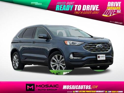 Blue Metallic 2019 Ford Edge Titanium