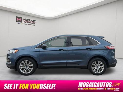 Blue Metallic 2019 Ford Edge Titanium