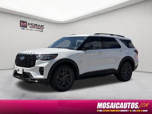 Star White Metallic Tri-Coat 2026 Ford Explorer ST-Line