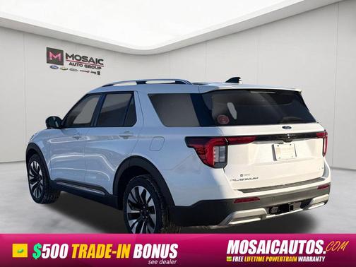 Star White Metallic Tri-Coat 2026 Ford Explorer Platinum