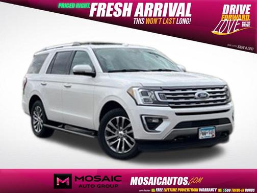 White Platinum Metallic Tri-Coat 2018 Ford Expedition Limited