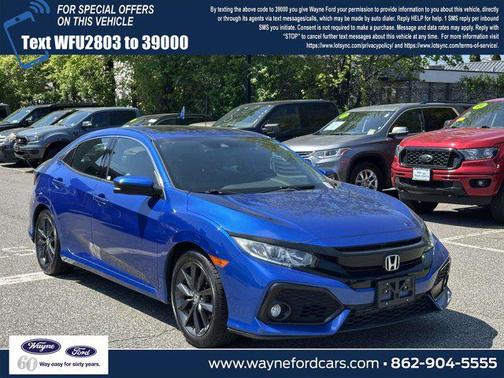 Aegean Blue Metallic 2019 Honda Civic EX-L