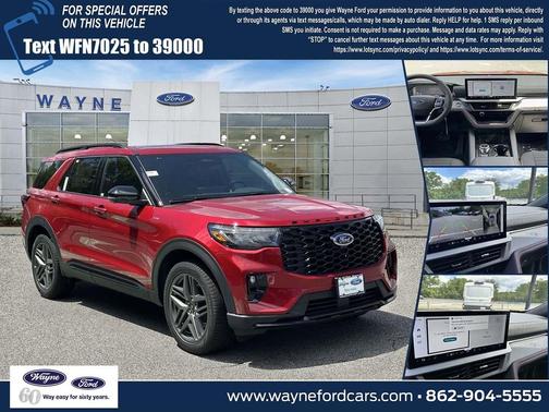 Rapid Red Metallic Tinted Clearcoat 2026 Ford Explorer ST-Line