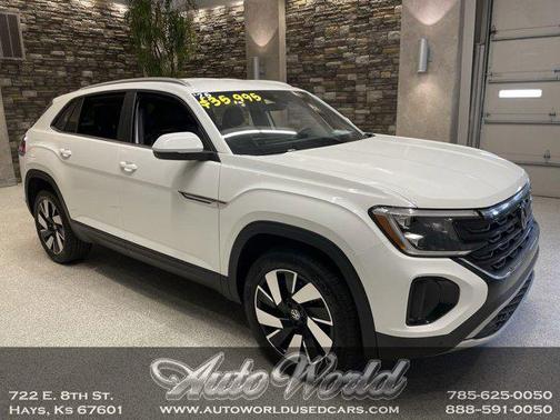 Pure White 2025 Volkswagen Atlas Cross Sport 2.0T SE w/Technology